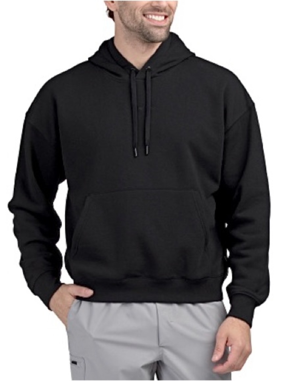 NWT QUIKSILVER Men’s Black Boxy Fit Signature Hoodie Anthracite Size L